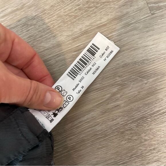 Massimo Dutti Gray Houndstooth Cotton Sweatpants Treasure sz US4 - Picture 6 of 9